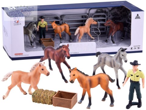 SERIA ZWIERZĘTA FARMA Zestaw koniki z zagrody Figurki + akcesoria ZA2993 SERIA ZWIERZĘTA FARMA Zestaw koniki z zagrody Figurki + akcesoria ZA2993