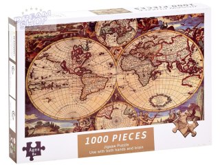 Puzzle antyczna stara MAPA ŚWIATA 1000 ele ZA3963
