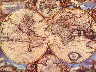Puzzle antyczna stara MAPA ŚWIATA 1000 ele ZA3963