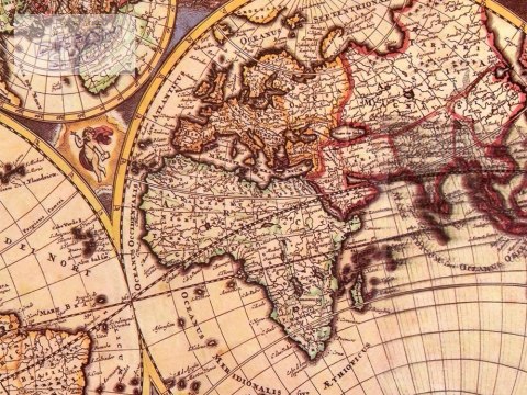 Puzzle antyczna stara MAPA ŚWIATA 1000 ele ZA3963