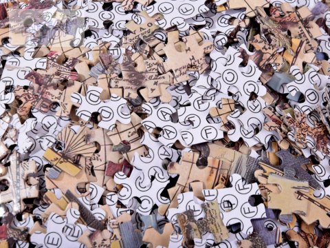 Puzzle antyczna stara MAPA ŚWIATA 1000 ele ZA3963