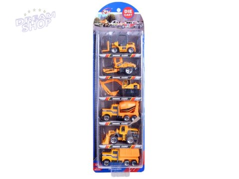 Zestaw 6 szt pojazdy budowlane metalowe ZA3505 Zestaw 6 szt pojazdy budowlane metalowe ZA3505