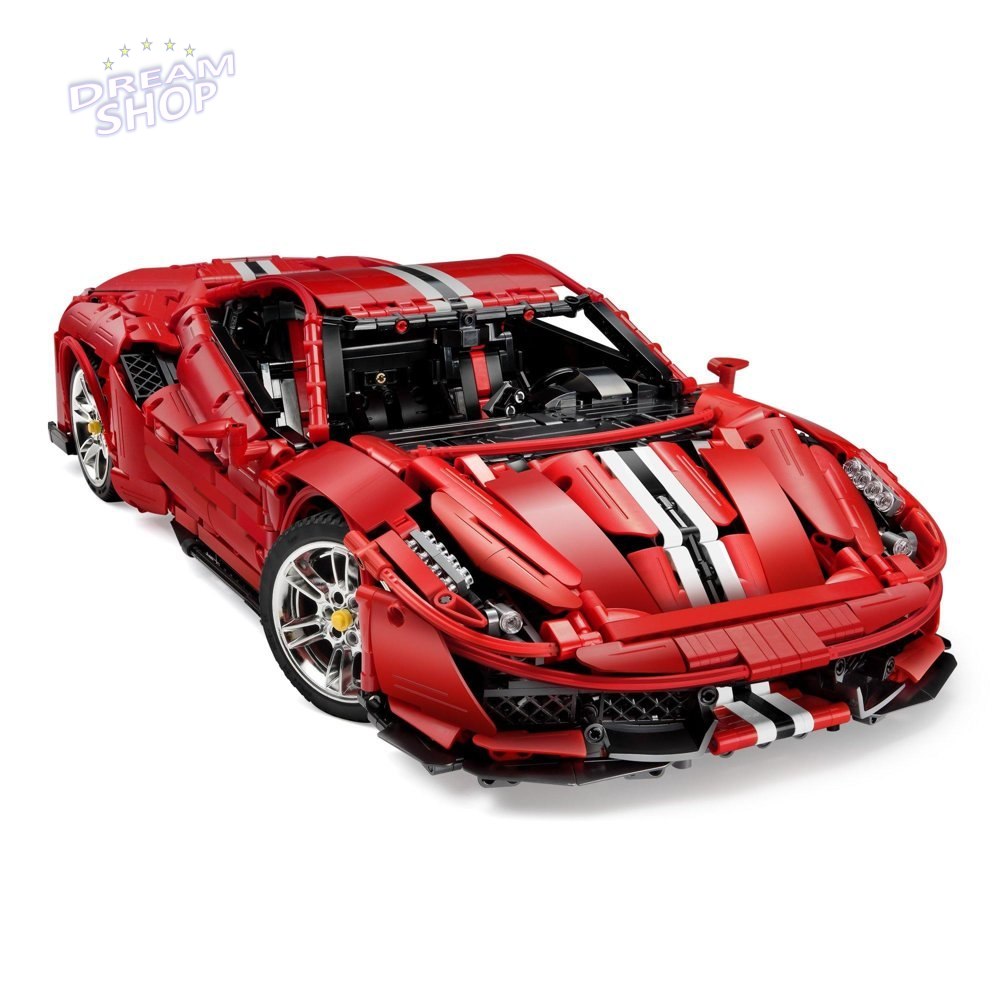 Klocki Konstrukcyjne Auto Sportowe Czerwone 3187 Elementów Klocki Konstrukcyjne Auto Sportowe Czerwone 3187 Elementów