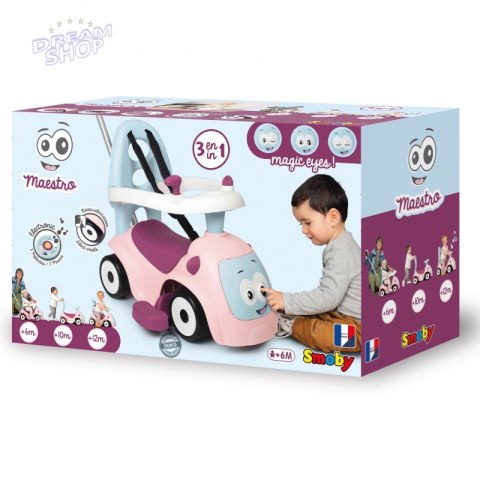 SMOBY Jeździk Maestro 4w1 Różowy