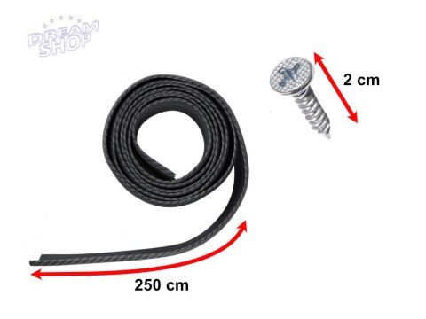 Dokładka do zderzaka taśma ochronna 5D czarna 5cm x 2,5m Dokładka do zderzaka taśma ochronna 5D czarna 5cm x 2,5m