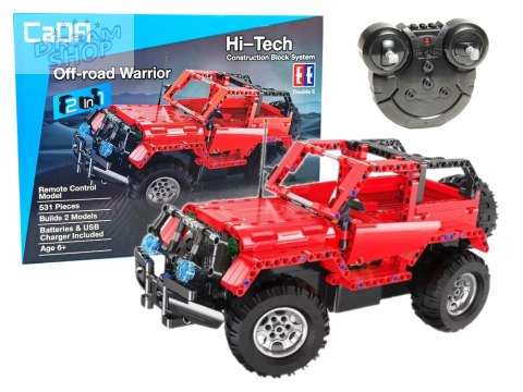 Klocki Konstrukcyjne Jeep Zdalnie Sterowany CADA 2.4G 531 Elementów Klocki Konstrukcyjne Jeep Zdalnie Sterowany CADA 2.4G 531 Elementów