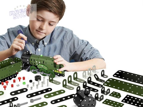 Konstrukcyjne metalowe klocki parowóz 340el ZA3869 Konstrukcyjne metalowe klocki parowóz 340el ZA3869