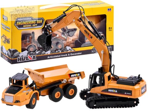 Zestaw metalowa koparka + wywrotka modele 2w1 ZA3910 Zestaw metalowa koparka + wywrotka modele 2w1 ZA3910