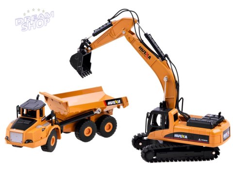 Zestaw metalowa koparka + wywrotka modele 2w1 ZA3910 Zestaw metalowa koparka + wywrotka modele 2w1 ZA3910