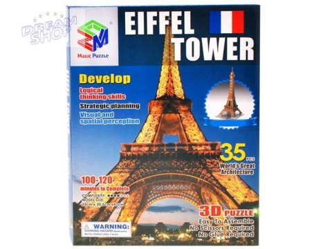 Przestrzenne Puzzle 3D Wieża Eiffla ZA1577 Przestrzenne Puzzle 3D Wieża Eiffla ZA1577