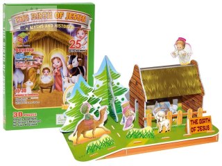 Puzzle 3D 25 elementów Stajenka Betlejem Szopka ZA2216