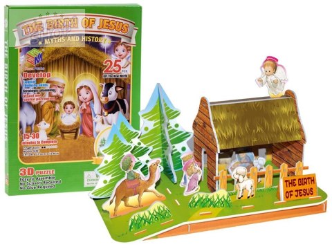 Puzzle 3D 25 elementów Stajenka Betlejem Szopka ZA2216 Puzzle 3D 25 elementów Stajenka Betlejem Szopka ZA2216