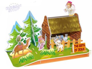 Puzzle 3D 25 elementów Stajenka Betlejem Szopka ZA2216