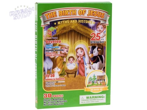 Puzzle 3D 25 elementów Stajenka Betlejem Szopka ZA2216 Puzzle 3D 25 elementów Stajenka Betlejem Szopka ZA2216