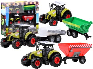 Zestaw 3 x Traktor + przyczepa dla farmera ZA3908