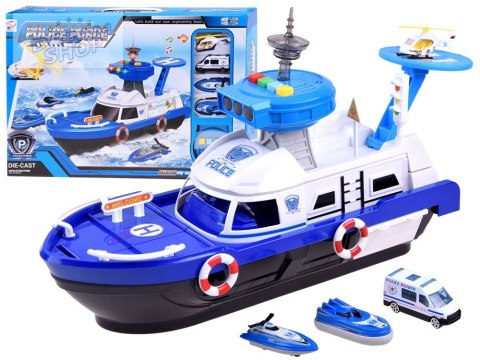 Zestaw Łódź Policja + helikopter pojazdy ZA3341 Zestaw Łódź Policja + helikopter pojazdy ZA3341
