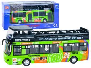 Metalowy AUTOBUS piętrus otwierane drzwi ZA2094 ZI