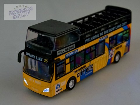 Metalowy AUTOBUS piętrus otwierane drzwi ZA2094 ZO Metalowy AUTOBUS piętrus otwierane drzwi ZA2094 ZO