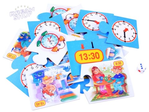 Jawa Edukacyjna gra układanka Poznajemy CZAS - która godzina? GR0455 Jawa Edukacyjna gra układanka Poznajemy CZAS - która godzina? GR0455