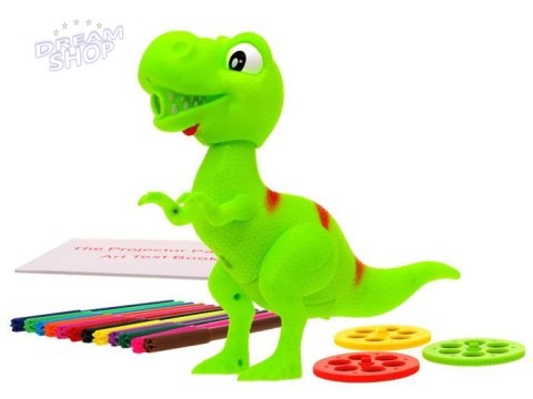 Dinozaur T-rex Rzutnik projektor + pisaki TA0048 Dinozaur T-rex Rzutnik projektor + pisaki TA0048