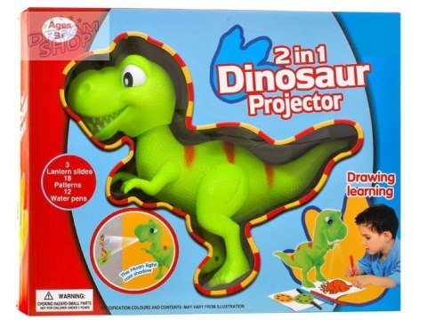 Dinozaur T-rex Rzutnik projektor + pisaki TA0048 Dinozaur T-rex Rzutnik projektor + pisaki TA0048