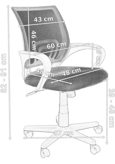 Krzesło biurowe FB-Bianco CZARNY
