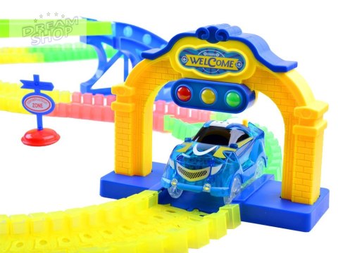 Tor fluo świeci auto na pilota 656cm dźwięk ZA3309 Tor fluo świeci auto na pilota 656cm dźwięk ZA3309