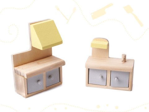 LULILO DOMEK DLA LALEK DREWNIANY IRISO LED MEBLE