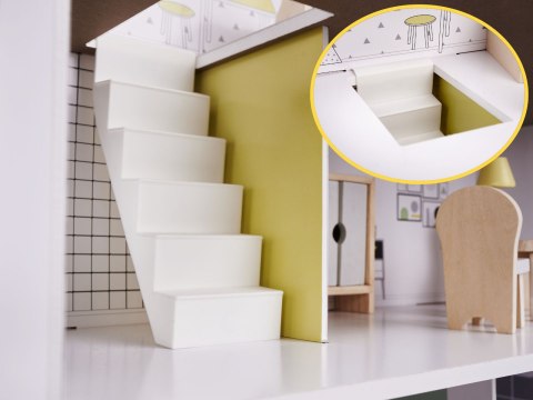 LULILO DOMEK DLA LALEK DREWNIANY IRISO LED MEBLE