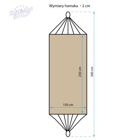 Hamak ogrodowy 2 osobowy XXL 250x150cm Saska Garden Hamak ogrodowy 2 osobowy XXL 250x150cm Saska Garden