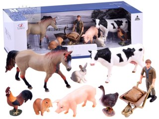 SERIA ZWIERZĘTA FARMA Zestaw zwierzęta zagrodowe + Farmer KOLEKCJA ZA2994