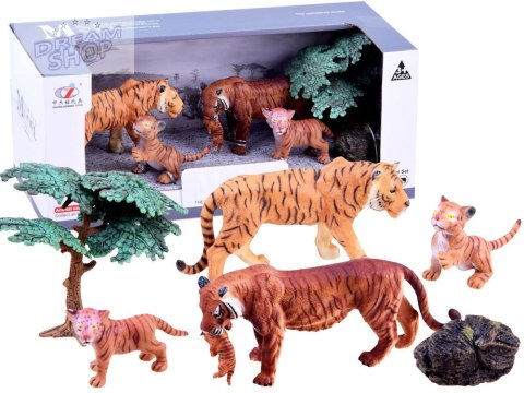 SERIA ZWIERZĘTA SAFARI Zestaw figurek Rodzina tygrysów KOLEKCJA ZA2990 SERIA ZWIERZĘTA SAFARI Zestaw figurek Rodzina tygrysów KOLEKCJA ZA2990