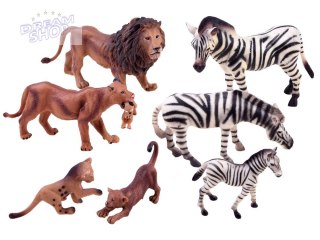 SERIA ZWIERZĘTA SAFARI Zestaw figurek zebra + lew KOLEKCJA ZA2987