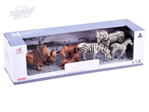 SERIA ZWIERZĘTA SAFARI Zestaw figurek zebra + lew KOLEKCJA ZA2987 SERIA ZWIERZĘTA SAFARI Zestaw figurek zebra + lew KOLEKCJA ZA2987