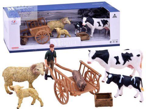 SERIA ZWIERZĘTA FARMA Zestaw Figurki krowa owca gospodarz ZAGRODA ZA2606 SERIA ZWIERZĘTA FARMA Zestaw Figurki krowa owca gospodarz ZAGRODA ZA2606