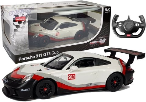 Auto R/C Porsche 911 GT3 CUP Rastar 1:14 Białe na pilota Auto R/C Porsche 911 GT3 CUP Rastar 1:14 Białe na pilota