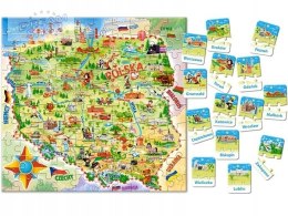 Castorland Mapa Polski 100ele i quiz Puzzle CA0010