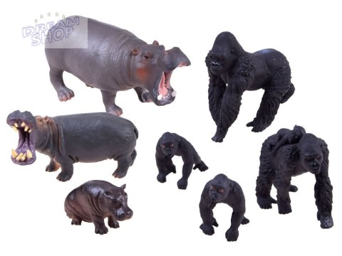 SERIA ZWIERZĘTA SAFARI Zestaw figurek goryl + hipopotam KOLEKCJA ZA2987 SERIA ZWIERZĘTA SAFARI Zestaw figurek goryl + hipopotam KOLEKCJA ZA2987