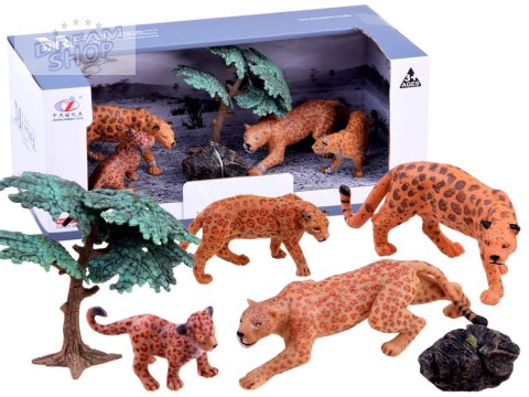 SERIA ZWIERZĘTA SAFARI Zestaw figurek Rodzina lampartów KOLEKCJA ZA2990 SERIA ZWIERZĘTA SAFARI Zestaw figurek Rodzina lampartów KOLEKCJA ZA2990
