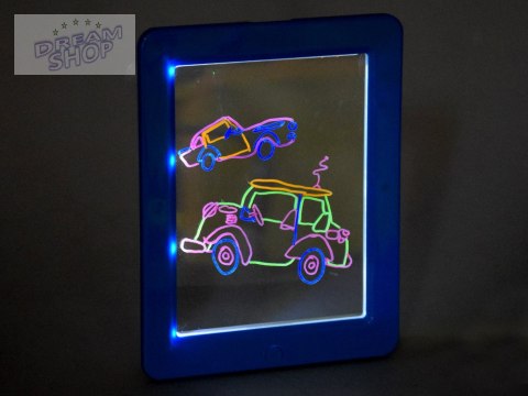 Podświetlana Tablica + okulary 3D pisaki TA0092