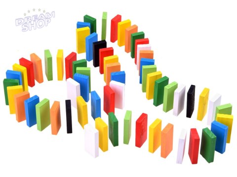 Drewniane kolorowe DOMINO klocki 300 ele ZA3861 Drewniane kolorowe DOMINO klocki 300 ele ZA3861