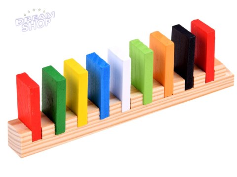 Drewniane kolorowe DOMINO klocki 300 ele ZA3861 Drewniane kolorowe DOMINO klocki 300 ele ZA3861