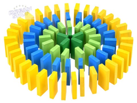 Drewniane kolorowe DOMINO klocki 300 ele ZA3861 Drewniane kolorowe DOMINO klocki 300 ele ZA3861