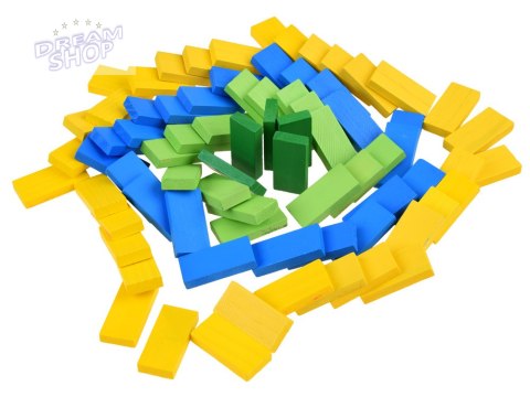 Drewniane kolorowe DOMINO klocki 300 ele ZA3861 Drewniane kolorowe DOMINO klocki 300 ele ZA3861