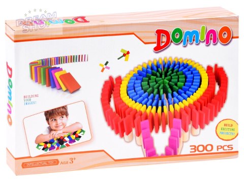 Drewniane kolorowe DOMINO klocki 300 ele ZA3861 Drewniane kolorowe DOMINO klocki 300 ele ZA3861