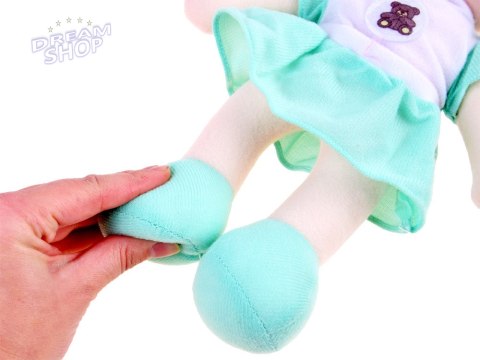 Lalka szmacianka szmaciana Zuzia 33cm w miętowej sukni ZA3853 Lalka szmacianka szmaciana Zuzia 33cm w miętowej sukni ZA3853