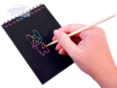 Notes Tęczowa zdrapywanka wydrapywanka z rysikiem 10 kartek ZA3913 Notes Tęczowa zdrapywanka wydrapywanka z rysikiem 10 kartek ZA3913