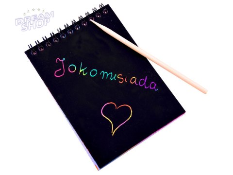 Notes Tęczowa zdrapywanka wydrapywanka z rysikiem 10 kartek ZA3913 Notes Tęczowa zdrapywanka wydrapywanka z rysikiem 10 kartek ZA3913