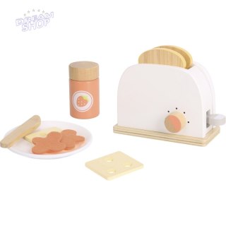 TOOKY TOY Drewniany Toster Zestaw dla Dzieci + Akcesoria
