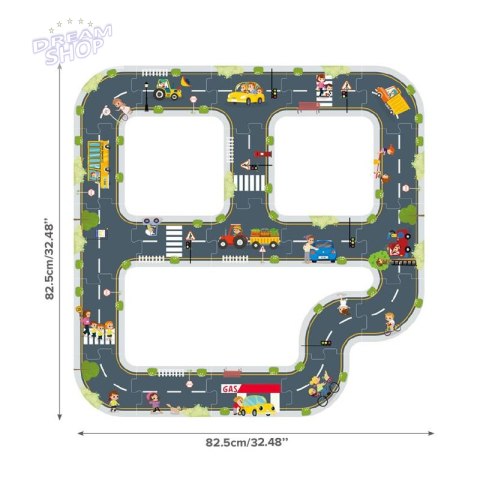 TOOKY TOY Puzzle Autostrada Makieta + 3 Samochodziki TOOKY TOY Puzzle Autostrada Makieta + 3 Samochodziki